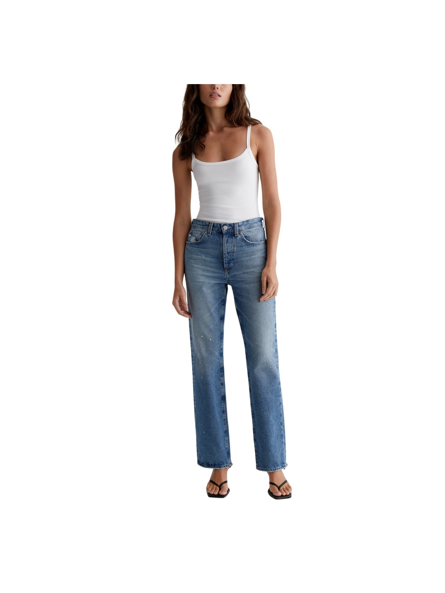 Ag Jeans Distressed Blue Alexxis Denim Pants Size 27